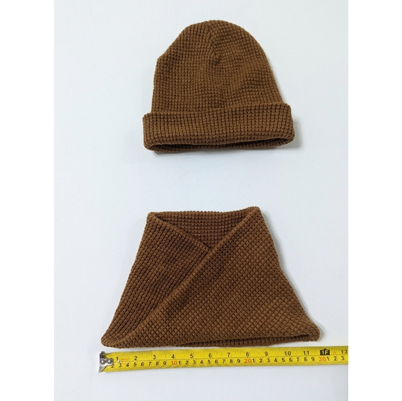 ZARA 2 Piece Embossed Beanie Hat and Tube Scarf Set Boy's Size M - Picture 8 of 8